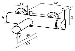Смеситель для ванны Am.Pm Awe хром F1510000 Смеситель для ванны Am.Pm Awe хром F1510000, 2