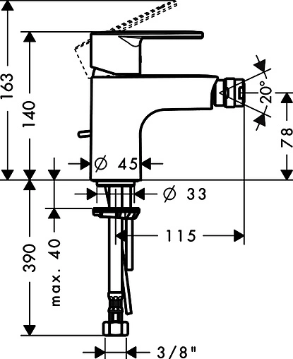 Смеситель для биде Hansgrohe Talis E2 хром 31622000