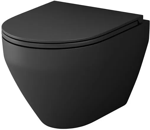 Унитаз подвесной безободковый Am.Pm Spirit 2.0 FlashClean черный матовый C701700MBSC