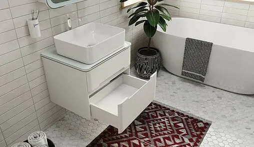 Тумба под умывальник подвесная Jorno Bosko 60 белый Bos.01.60/P/W Тумба под умывальник подвесная Jorno Bosko 60 белый Bos.01.60/P/W