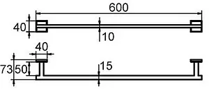 Полотенцедержатель Milardo Labrador хром LABSM10M49, 2