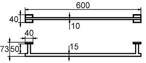 Полотенцедержатель Milardo Labrador хром LABSM10M49