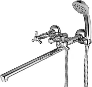 Смеситель для ванны с длинным изливом Lemark Contour хром LM7451C Смеситель для ванны с длинным изливом Lemark Contour хром LM7451C, 1