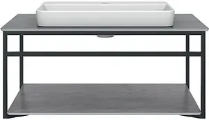 Консоль с умывальником подвесная Kerama Marazzi Plaza Next 80 чёрный матовый PL.N.80.02\BLK.M+PL.wbi.55.1+ Консоль с умывальником подвесная Kerama Marazzi Plaza Next 80 чёрный матовый PL.N.80.02\BLK.M+PL.wbi.55.1+, 1