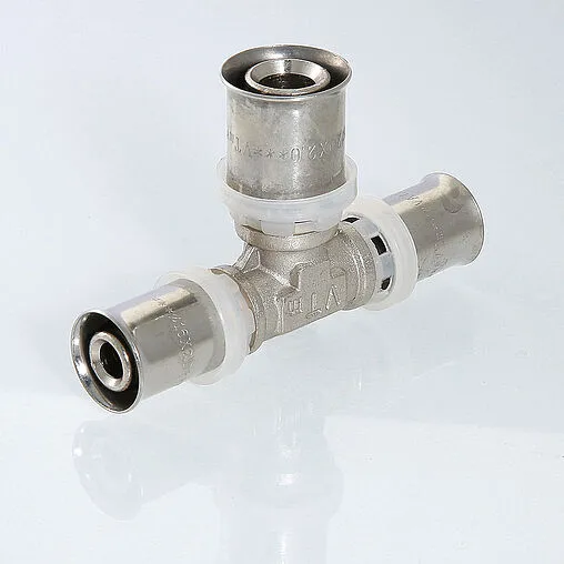 Тройник пресс соединительный 16мм Valtec VTm.231.N.161616