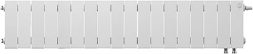 Радиатор биметаллический 18 секций нижнее правое подключение Royal Thermo PianoForte VD 200 Bianco Traffico RTPBTVDR20018