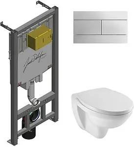 Комплект 5 в 1 Jacob Delafon Patio E21734RU-00 с кнопкой E4316-CP хром глянцевый Комплект 5 в 1 Jacob Delafon Patio E21734RU-00 с кнопкой E4316-CP хром глянцевый, 1