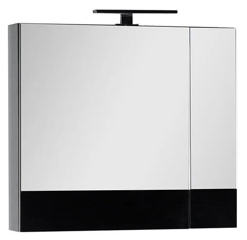 Шкаф-зеркало Aquanet Верона 75 L чёрный 00175385