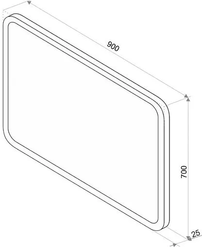 Зеркало с подсветкой Continent Demure Led 90x70 с часами белый ЗЛП1626