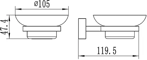 Мыльница Am.Pm Sunny хром AN8F34200 Мыльница Am.Pm Sunny хром AN8F34200