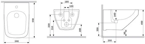 Биде подвесное AM.PM Inspire 2.0 белый C50A3411WH