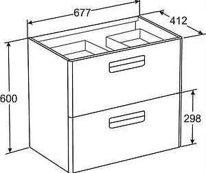 Тумба-умывальник подвесная Roca GAP 70 фиолетовый ZRU9302741+327471000, 2