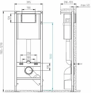 Комплект 6 в 1 Cersanit Street Fusion Vortex DPL EO slim/Vector/Twins 64578 с кнопкой Twins хром глянцевый Комплект 6 в 1 Cersanit Street Fusion Vortex DPL EO slim/Vector/Twins 64578 с кнопкой Twins хром глянцевый, 2