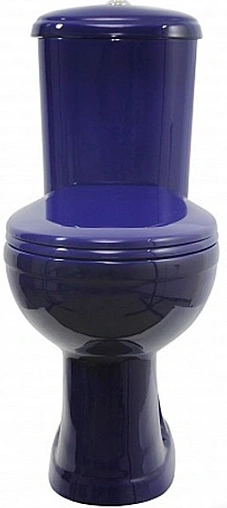 Унитаз-компакт Оскольская керамика Дора-Антивсплеск стандарт синий 47355130402