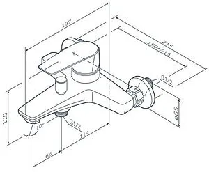 Смеситель для ванны Am.Pm Gem чёрный матовый F90A10022 Смеситель для ванны Am.Pm Gem чёрный матовый F90A10022, 2