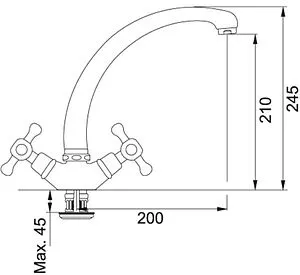 Смеситель для кухни Franke Ambra бронза 115.0028.190, 2