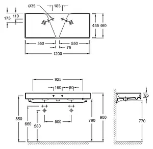 Раковина Jacob Delafon Rythmik 120 белый EXM112-Z-00, 2