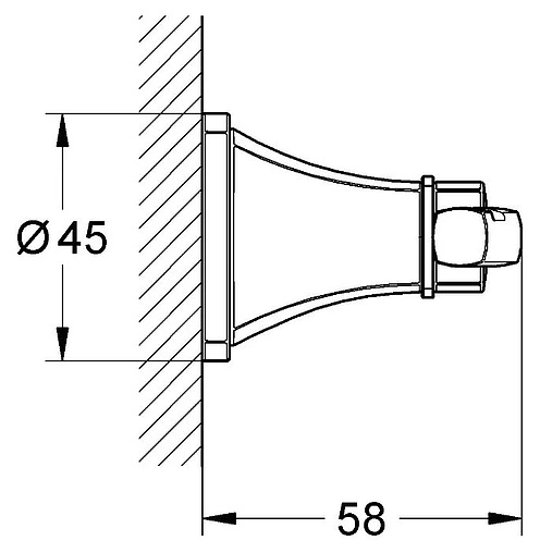 Крючок двойной Grohe Grandera хром/золото 40631IG0