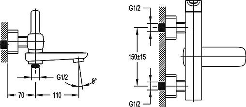 Смеситель для ванны Cezares Tesoro хром TESORO-F-VD-01