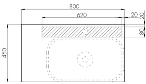 Столешница+панель Aquaton Мишель 80 дуб рустикальный 1A256603MIDR0
