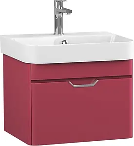 Тумба-умывальник подвесная ISVEA Fonte 57 красный 21USS115057I+10SQ50057SV, 1