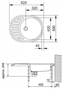 Мойка кухонная Franke Ronda ROG 611C графит 114.0192.507 Мойка кухонная Franke Ronda ROG 611C графит 114.0192.507, 2