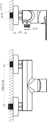 Смеситель для душа BelBagno Loyd хром LOY-ESDM-CRM