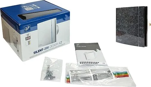 Вентилятор вытяжной Soler &amp; Palau SILENT-200 CZ MARBLE BLACK DESIGN 4C