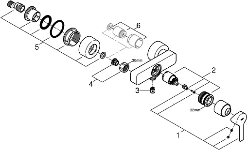 Смеситель для душа Grohe Lineare хром 33865001