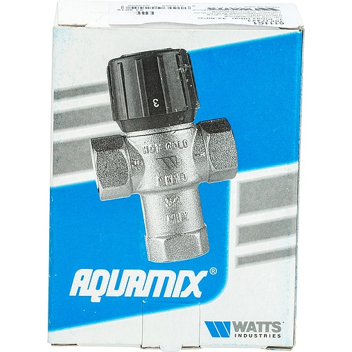 Трехходовой термостатический смесительный клапан 1&quot; +32...+50°С Kvs 2.1 WATTS Aquamix AM61C 10017423