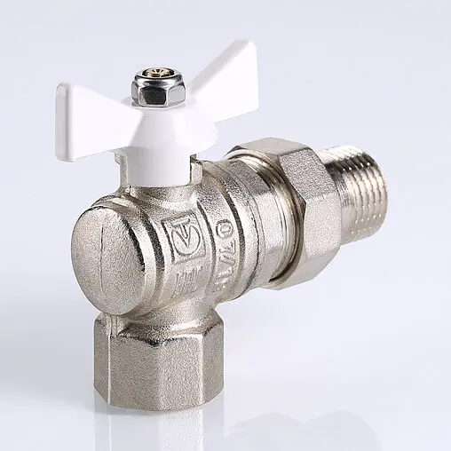 Кран шаровый с американкой угловой ¾&quot;в x ¾&quot;н Valtec Base VT.228.NW.05