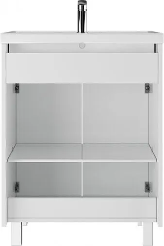 Тумба-умывальник напольная Домино Cube 65 белый DC5002T+4627173210096