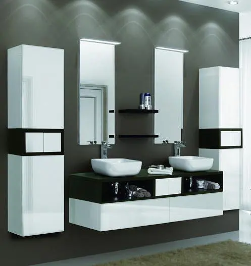 Шкаф Aquaton Интегро 40 белый/венге 1A142703INH10, 2