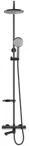 Душевая система с термостатом для ванны Swedbe Hermes чёрный матовый 5116B