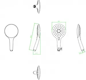 Лейка ручного душа Bravat Fresh хром P70142CP-RUS Лейка ручного душа Bravat Fresh хром P70142CP-RUS, 2