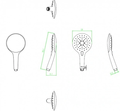 Лейка ручного душа Bravat Fresh хром P70142CP-RUS