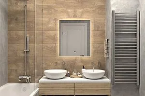 Зеркало с подсветкой Continent Trezhe Led 60x70 с бесконтактным сенсором белый ЗЛП542, 5