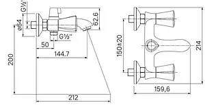 Смеситель для ванны IDDIS Bounce хром BOUSB02i02WA, 2