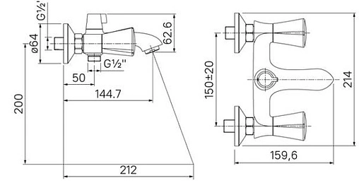 Смеситель для ванны IDDIS Bounce хром BOUSB02i02WA