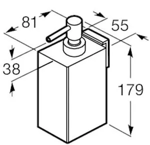 Дозатор для жидкого мыла Roca Rubik хром/белый 816842001, 2