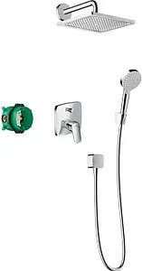 Душевая система со смесителем для душа Hansgrohe Crometta E Shower 240 1jet хром 27957000 Душевая система со смесителем для душа Hansgrohe Crometta E Shower 240 1jet хром 27957000, 1