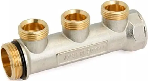 Коллектор распределительный проходной 3 отвода 1&quot;в/н x ¾&quot;ек Valtec VTc.500.NE.060503