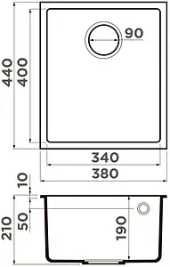 Мойка кухонная Omoikiri Bosen 38-U-PL платина 4993230, 2