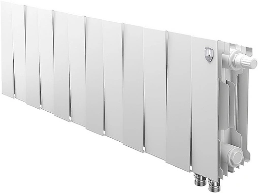 Радиатор биметаллический 12 секций нижнее правое подключение Royal Thermo PianoForte VD 200 Bianco Traffico RTPBTVDR20012