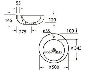 Раковина BelBagno Aria-A 50 белый BB1053LW, 2