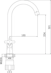 Смеситель для кухни Rossinka хром/золото RS39-72U Смеситель для кухни Rossinka хром/золото RS39-72U, 2