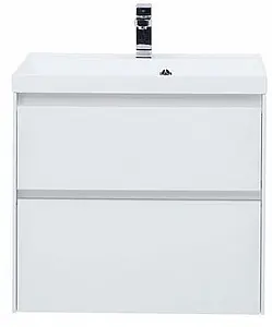 Тумба-умывальник подвесная Aquanet Гласс 70 белый 00206700+00179394, 5