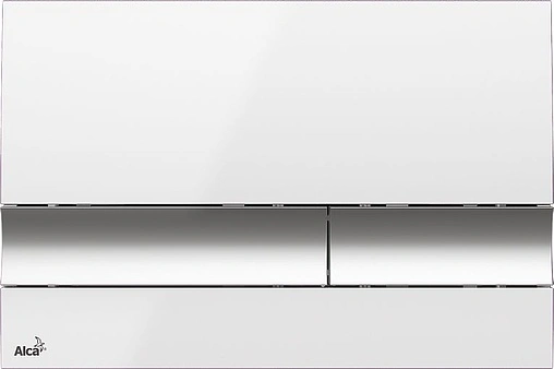 Инсталляция для подвесного унитаза Set 4 в 1 AlcaPlast Sadromodul AM101/1120+М1720-1-001 кнопки/хром глянцевый, панель/белый глянцевый