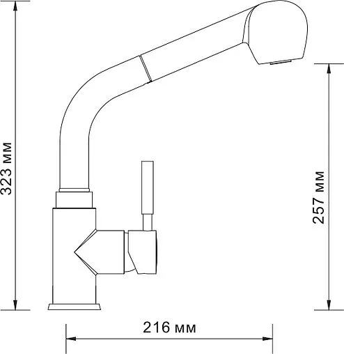 Смеситель для кухни с выдвижным изливом Wasserkraft светлая бронза A8237 Смеситель для кухни с выдвижным изливом Wasserkraft светлая бронза A8237