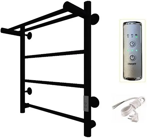 Полотенцесушитель электрический лесенка Тругор Аспект Пэк сп 1 П 60х50 черный матовый ВГП